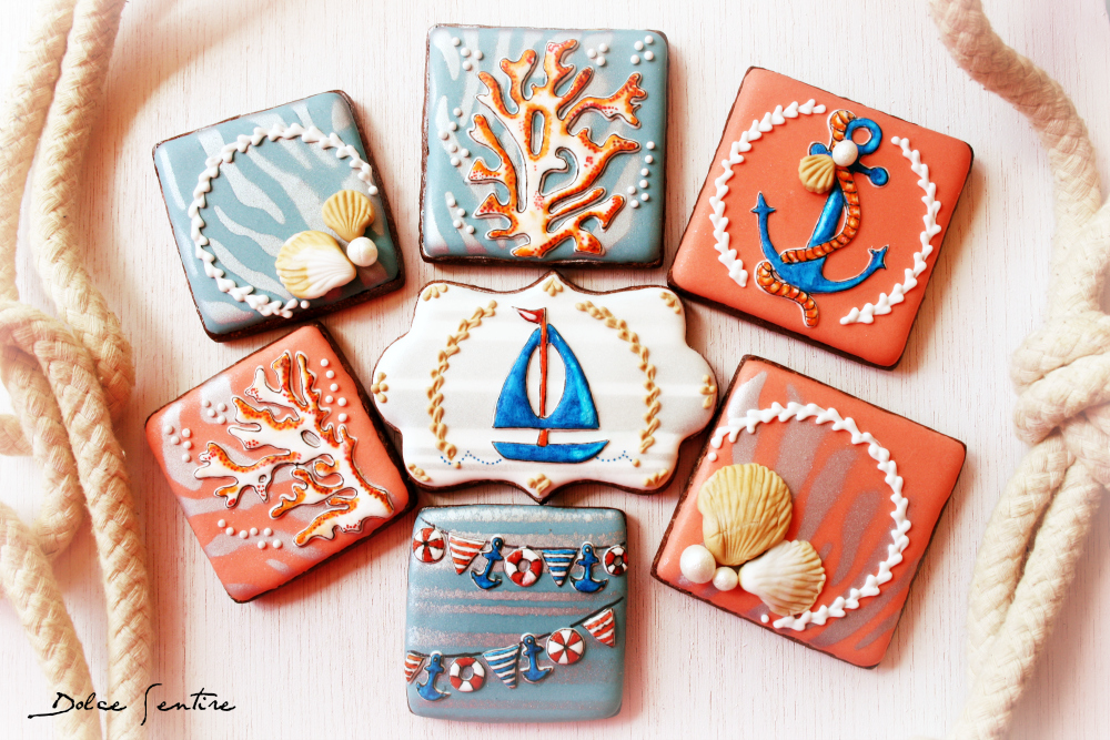 Cómo hacer conchitas o caracoles en fondant: Galletas estilo marinero o Navy {Vídeo Tutorial}