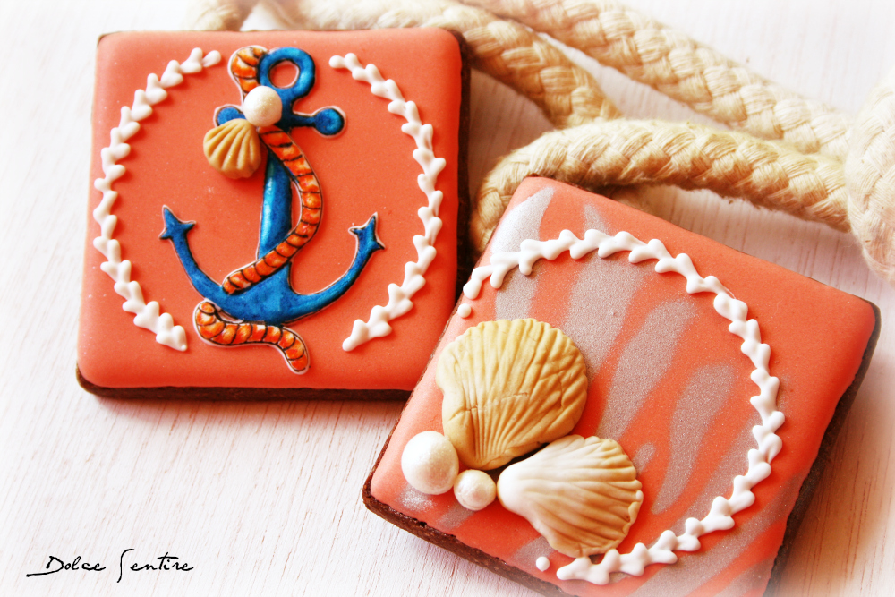 Cómo hacer conchitas o caracoles en fondant: Galletas estilo marinero o Navy {Vídeo Tutorial}