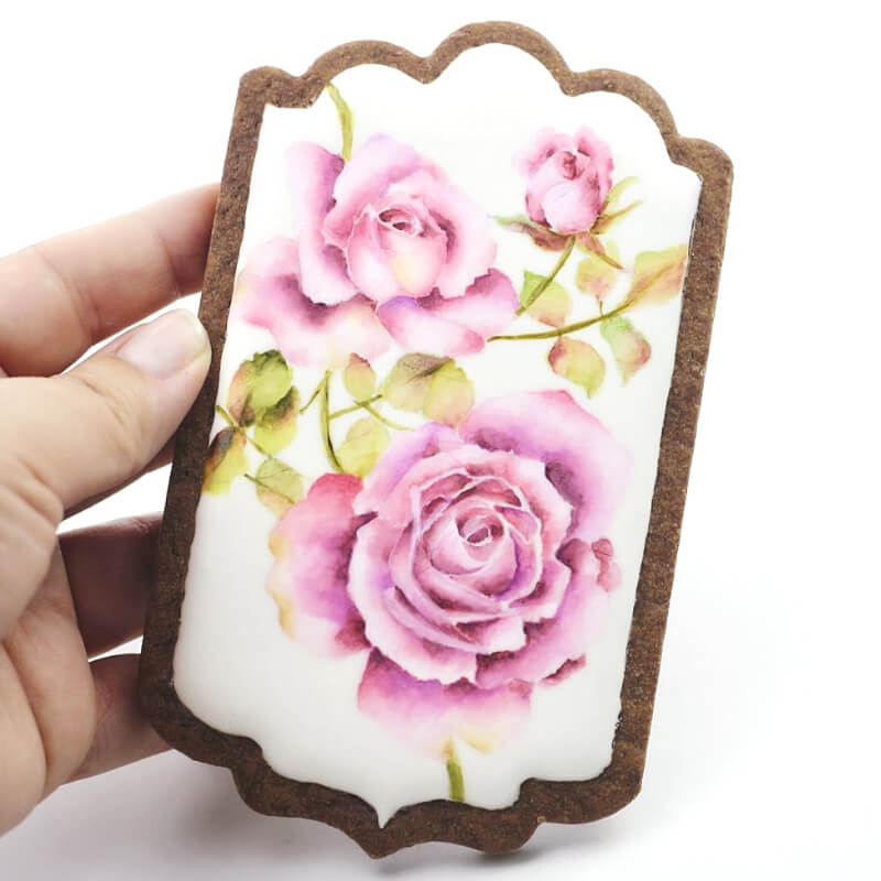 ROSAS PARA MAMÁ: Mini Clase – Pintura Rosas sobre glasa