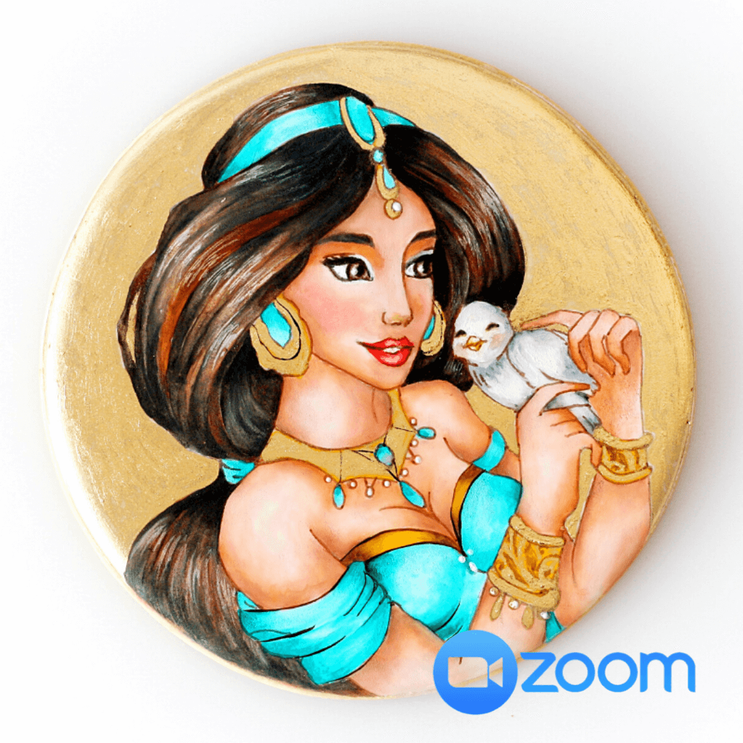 JAZMINE: Clase en Directo Zoom – Pintura sobre Glasa Real