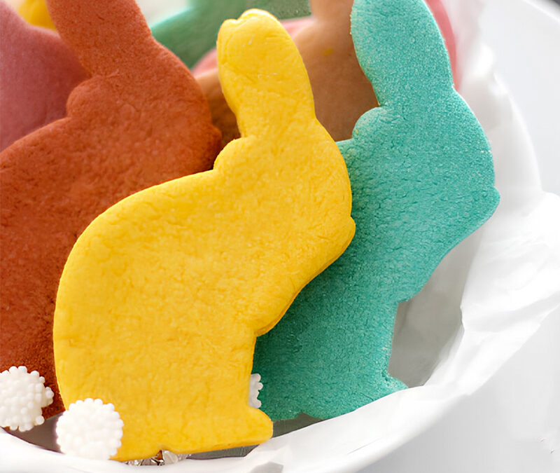 Cookies de Pascua: Conejitos coloridos